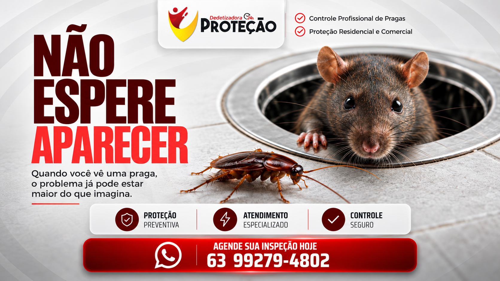 Dedetizadora Proteção - banner mobile 1
